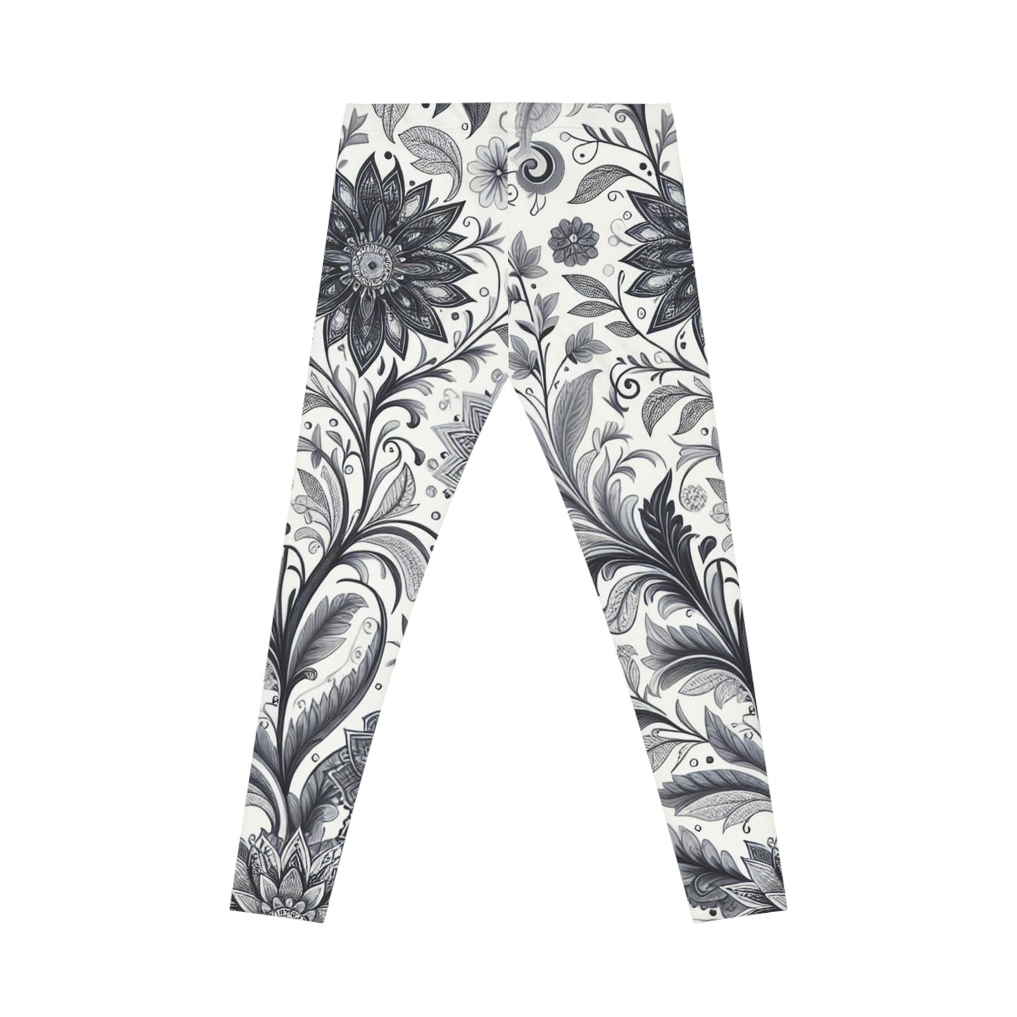 Floral Print Leggings for Women, Stretchy Athleisure Pants, Gym Wear, Casual Outfit, Everyday Style