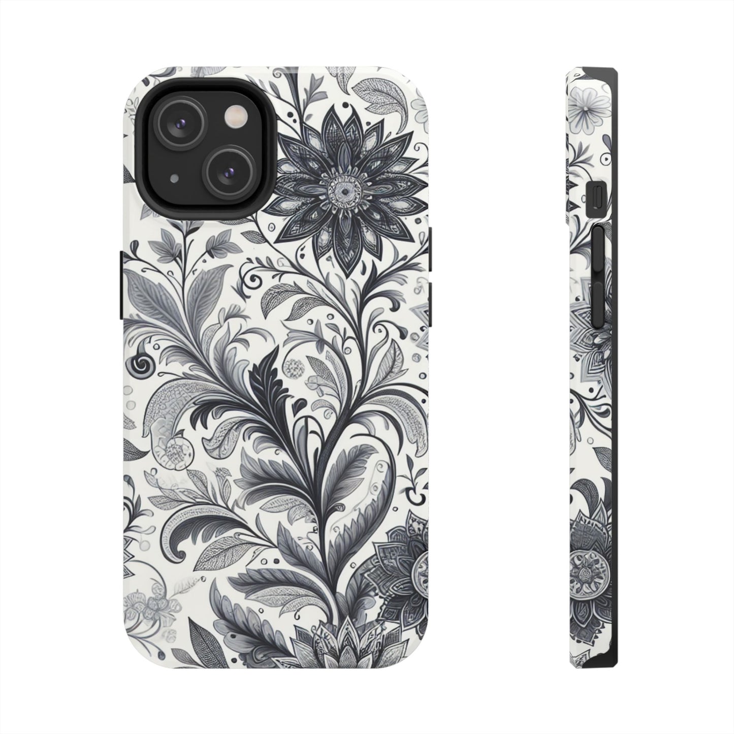 Floral Tough Phone Cases, Durable Phone Cover, Stylish Floral Design, Gift for Her, Trendy Tech Accessories, Birthday Present