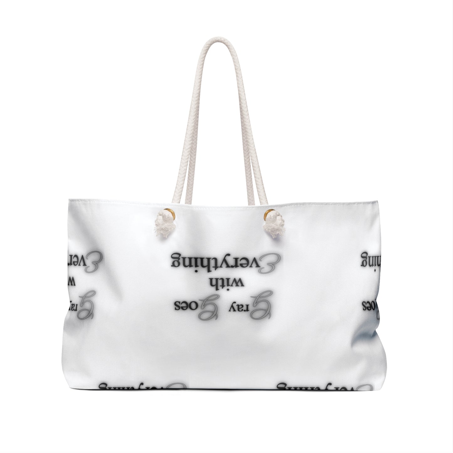 "Gray goes with everything" Weekender Bag