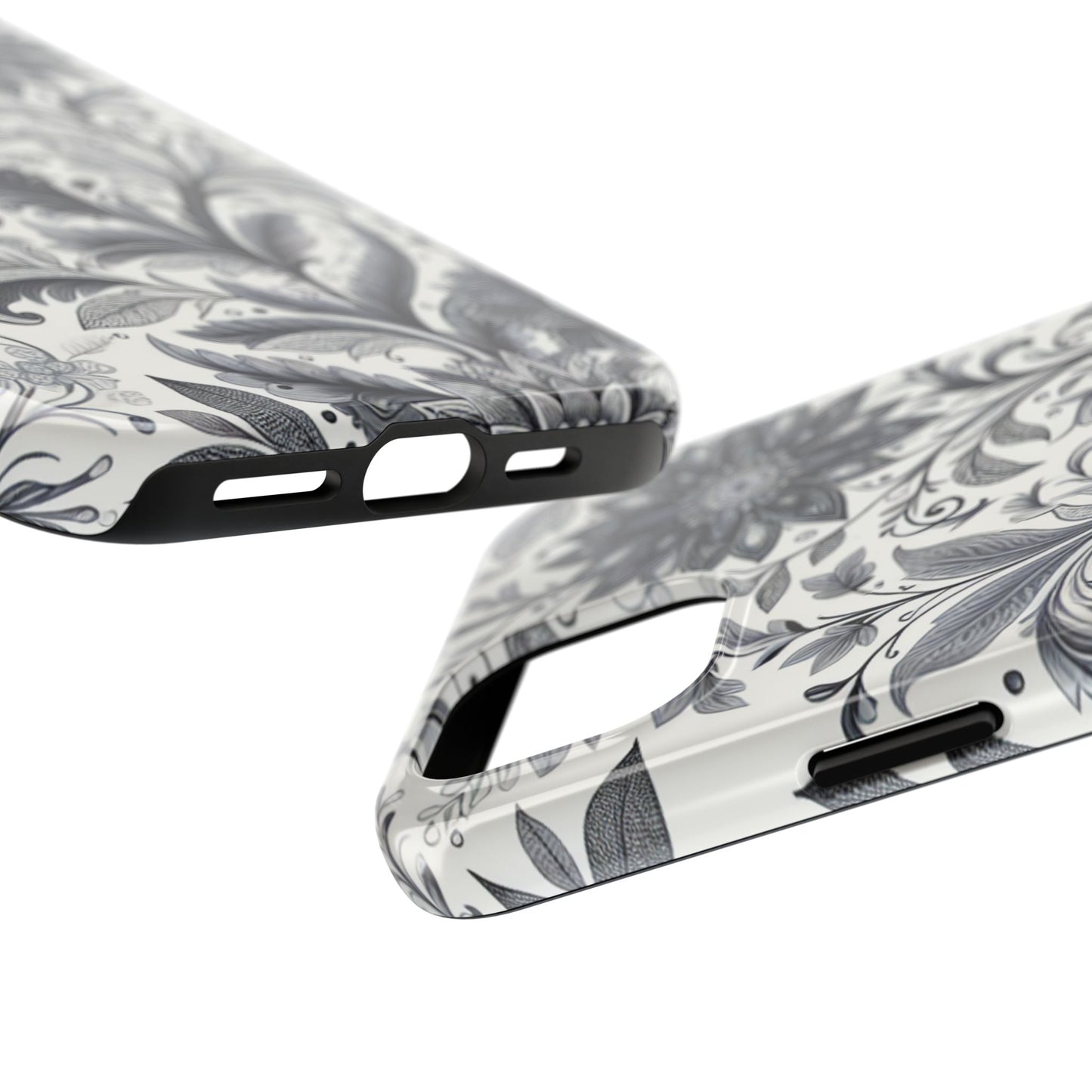 Floral Tough Phone Cases, Durable Phone Cover, Stylish Floral Design, Gift for Her, Trendy Tech Accessories, Birthday Present