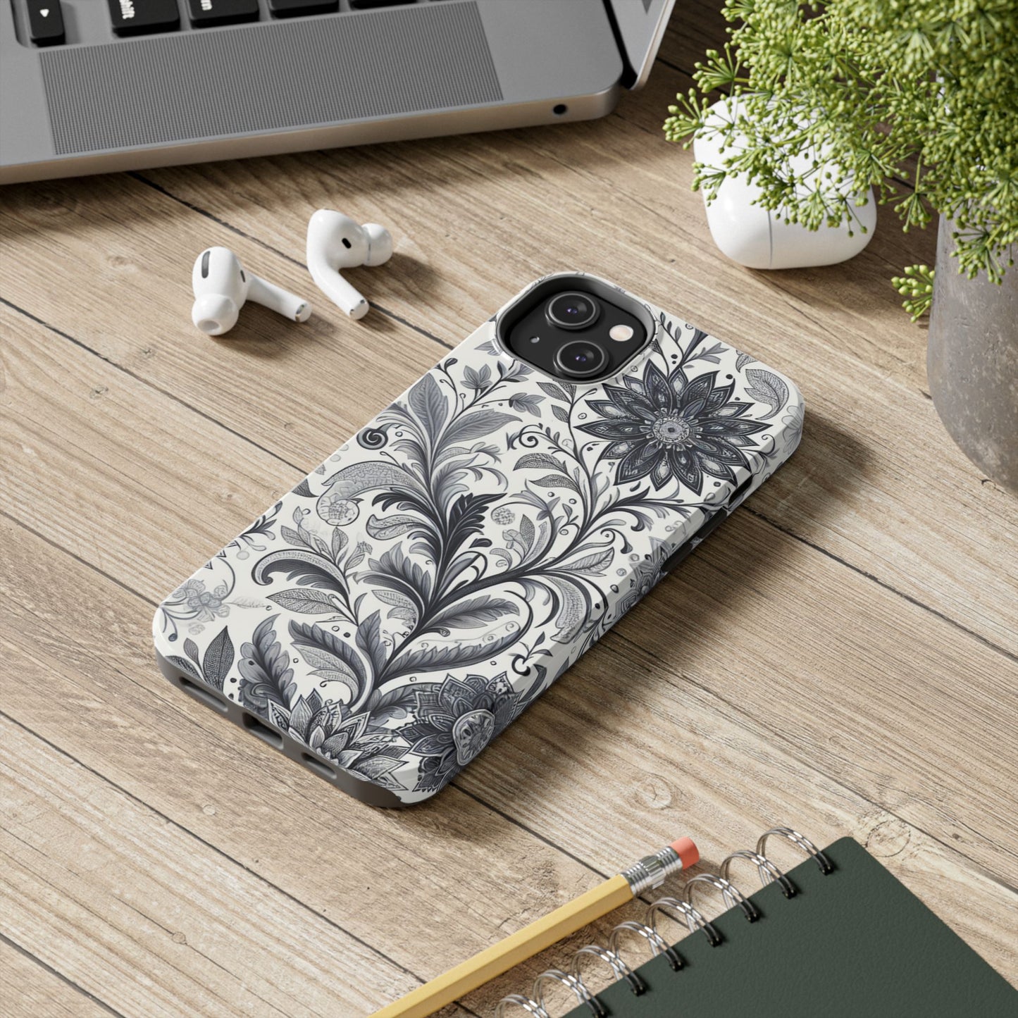 Floral Tough Phone Cases, Durable Phone Cover, Stylish Floral Design, Gift for Her, Trendy Tech Accessories, Birthday Present