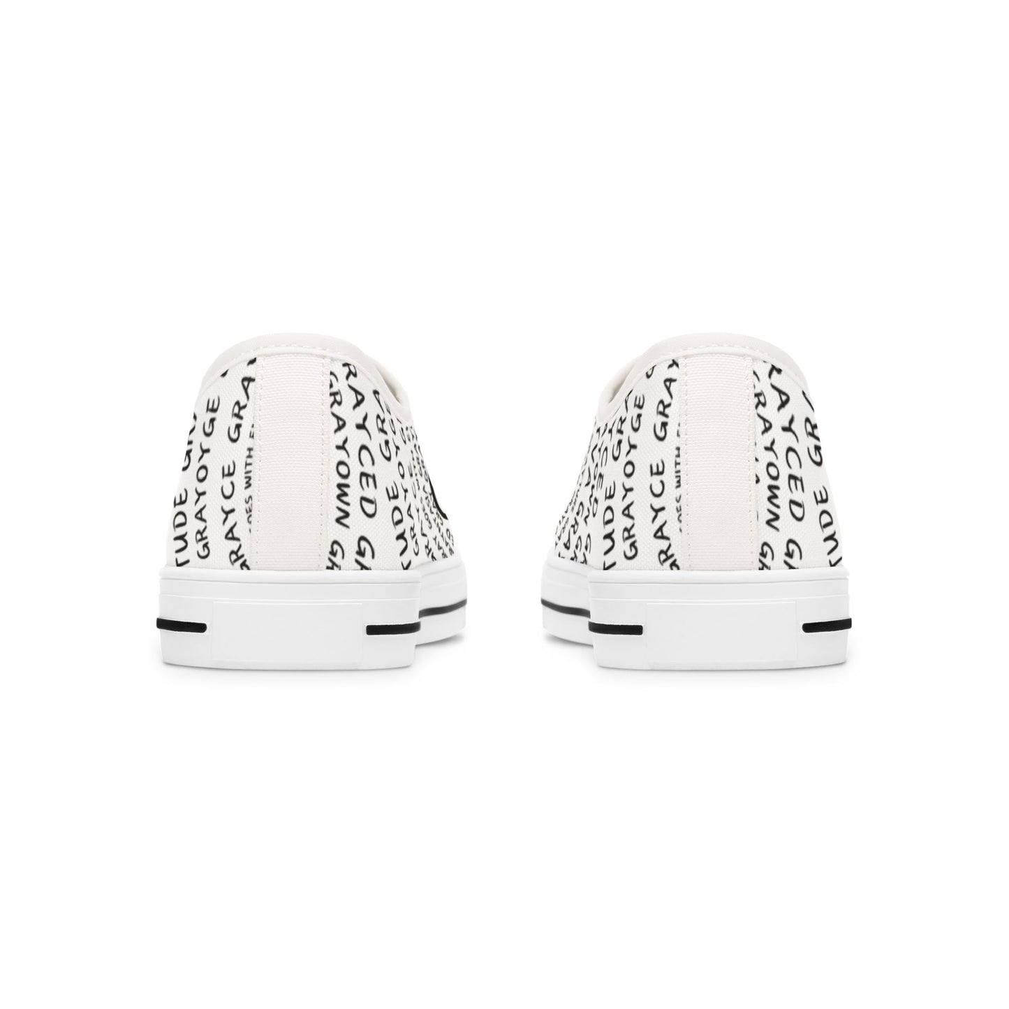 Stylish Women's Low Top Sneakers with Trendy Text Design, Casual Sneakers for Everyday Wear, Gift for Fashion Lovers, Holiday Shoes
