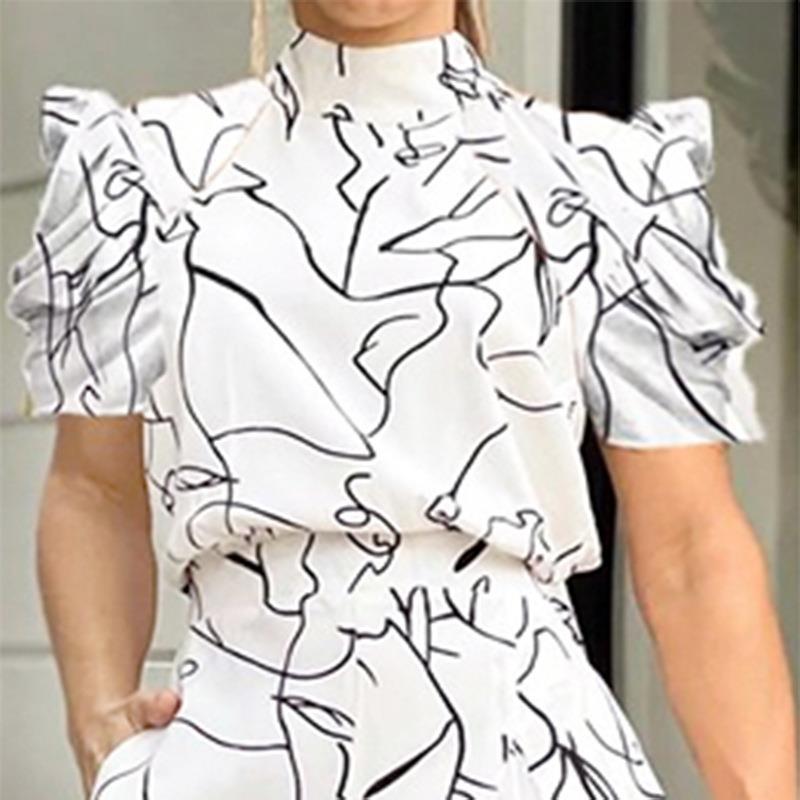 Black and Abstract Printed Jumpsuit