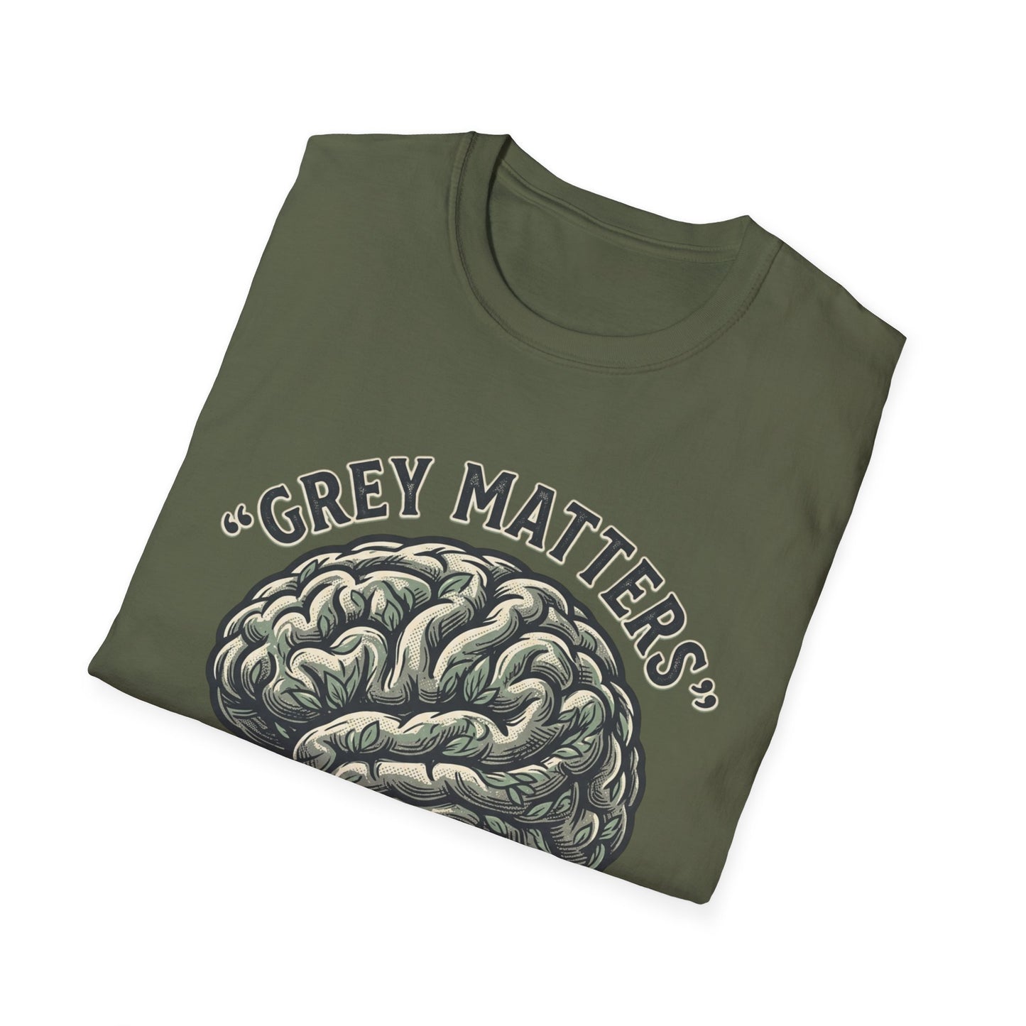 Grey Matters T-Shirt — Brain Tree Illustration Tee