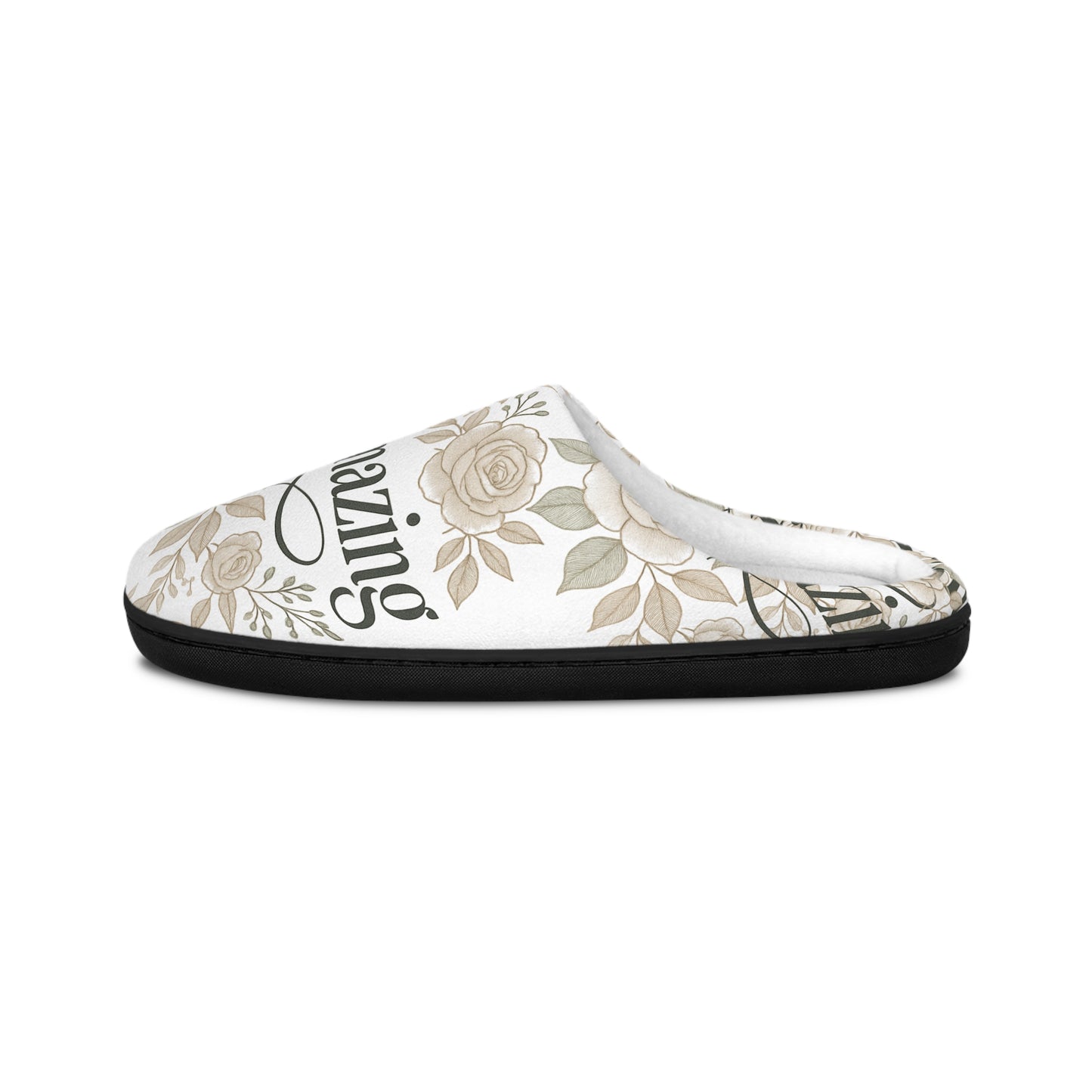 Grandma Floral Indoor Slippers — Cozy Gift for Grandmothers