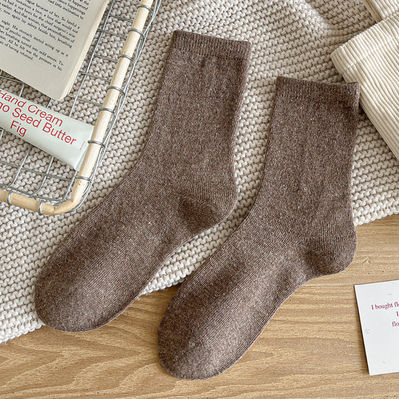 Womens Stylish Mid-calf Wool Socks