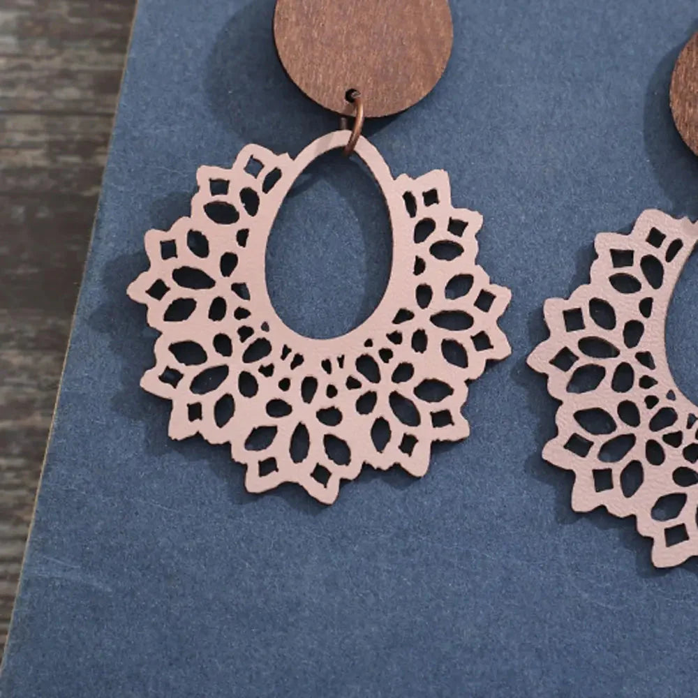 Boho Mandala Geometric Cutout Dangle Earrings