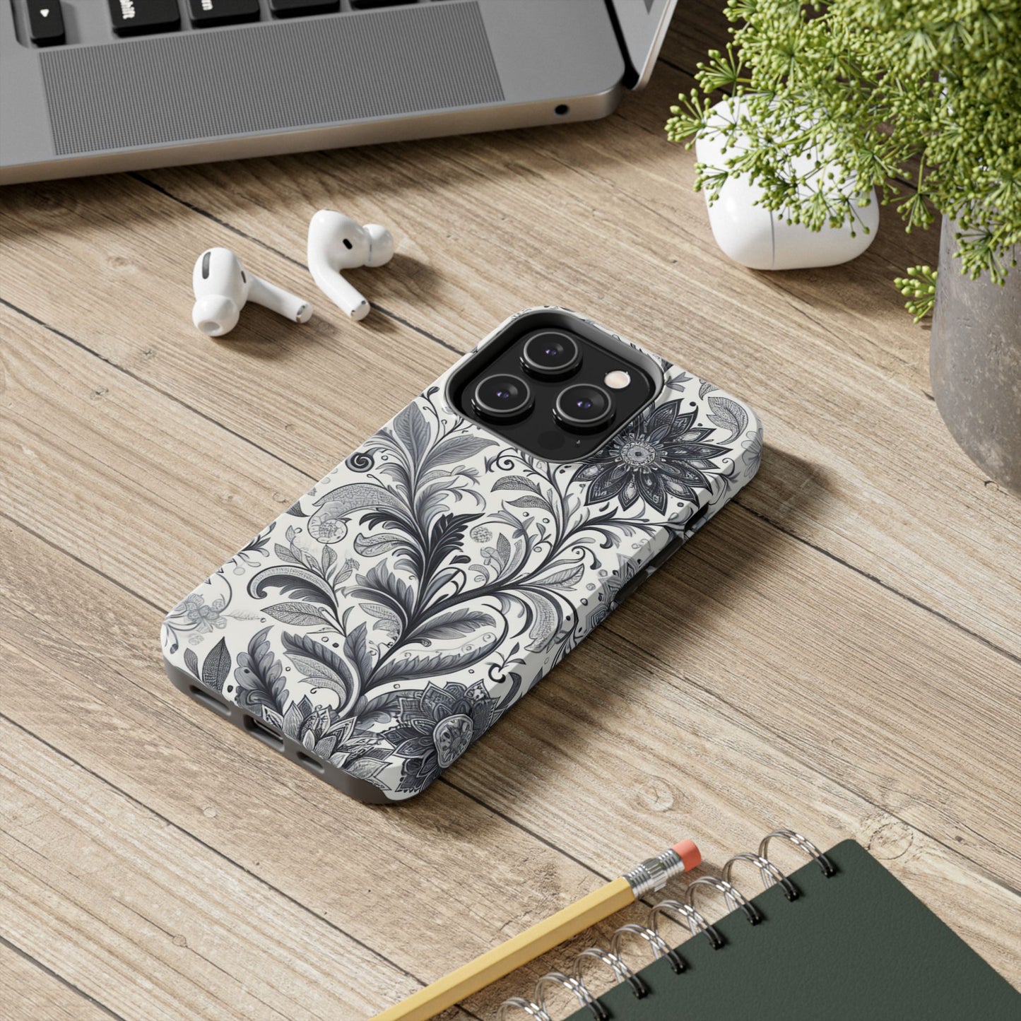 Floral Tough Phone Cases, Durable Phone Cover, Stylish Floral Design, Gift for Her, Trendy Tech Accessories, Birthday Present