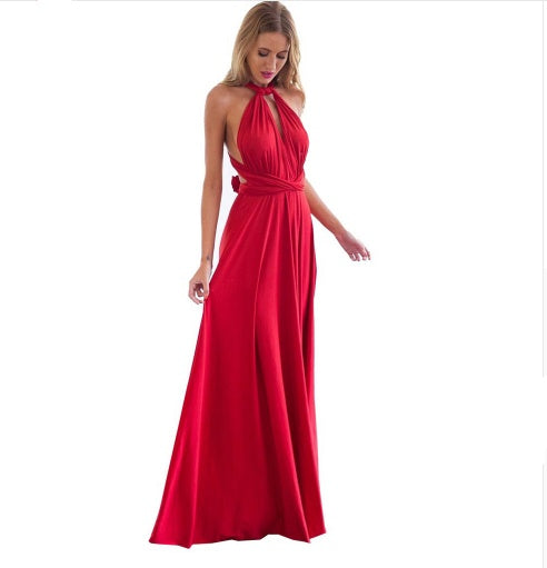 Women's  Long Party Dress Club Floor-Length Summer Backless Bandage Maxi Dress Multiway Boho Women Dress