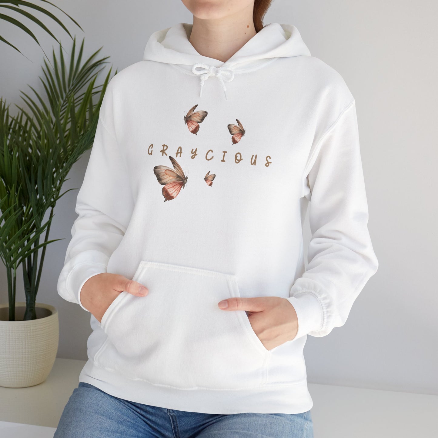 Butterfly Graphic Unisex Hoodie, Cozy Sweatshirt for Nature Lovers, Perfect Gift for Her, Birthday, Casual Wear, Spring Fashion