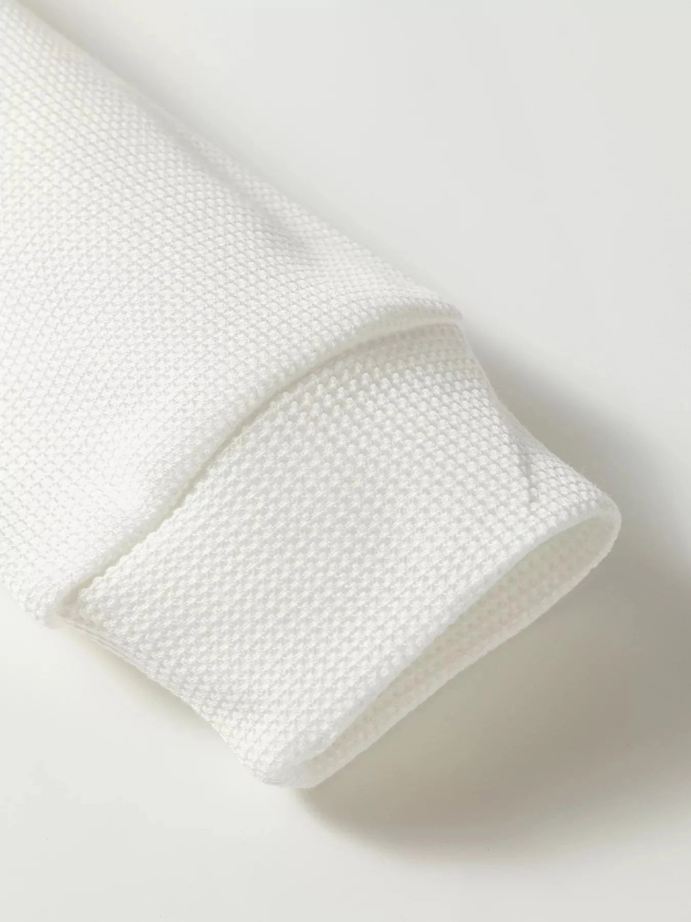 Rounded Neck Long Sleeve Waffle Knit Top