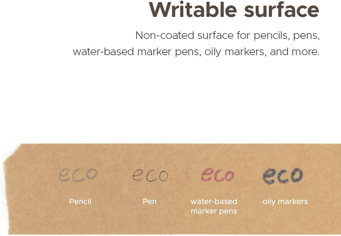 Eco Kraft Paper Packing Tape – 2" x 43 Yards Brown Writable Masking Tape – Heavy Duty, Recyclable, Tearable by Hand – Strong Adhesive for Shipping, Moving, Crafting & Storage