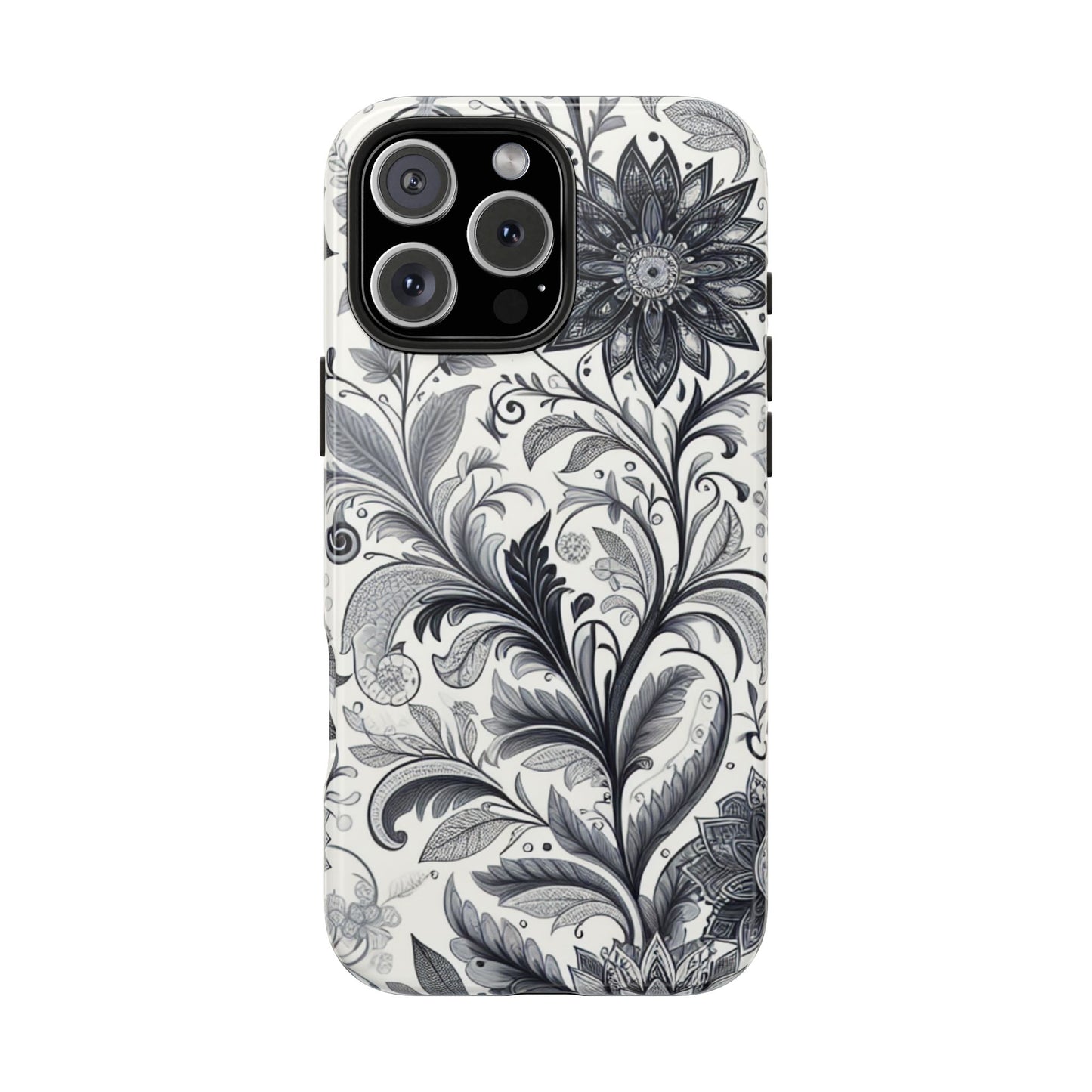 Floral Tough Phone Cases, Durable Phone Cover, Stylish Floral Design, Gift for Her, Trendy Tech Accessories, Birthday Present