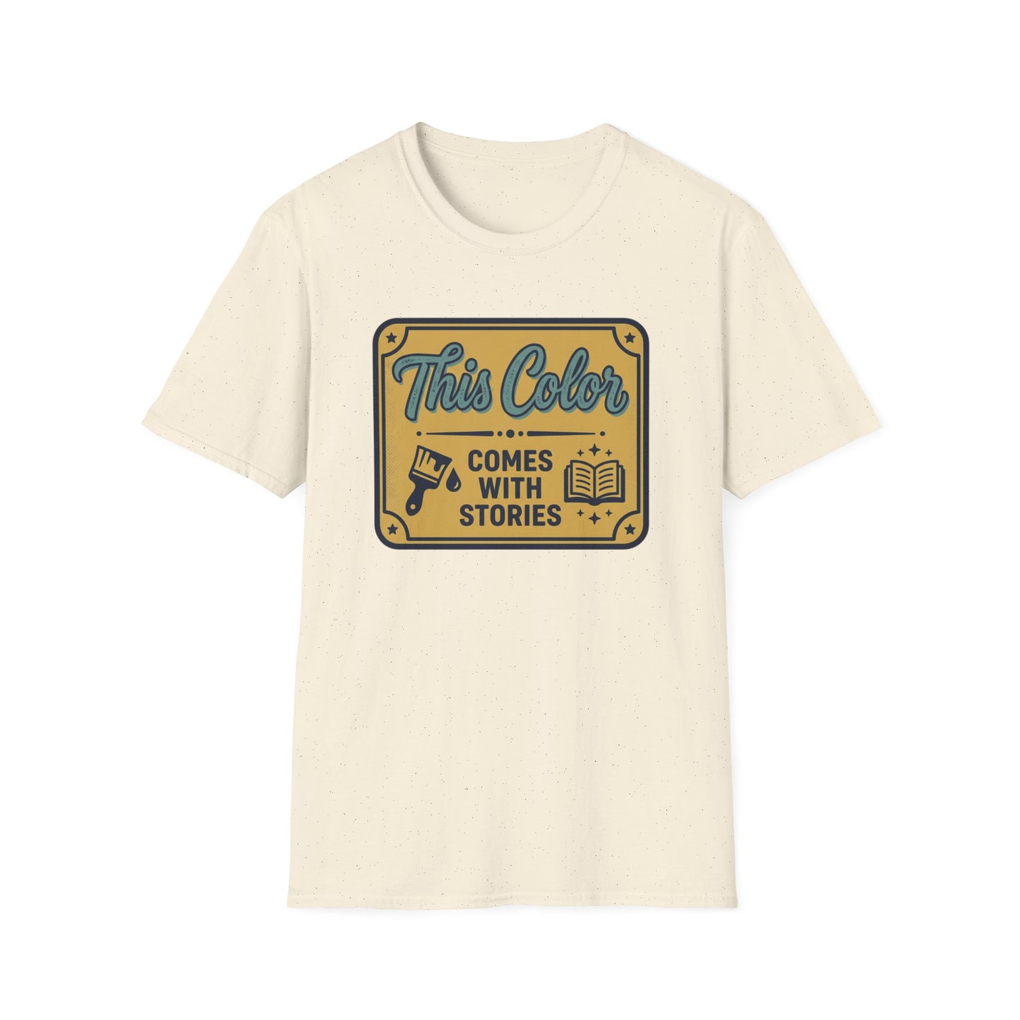 T-Shirt — "This Color Comes With Stories" Vintage Book Lover Graphic Tee