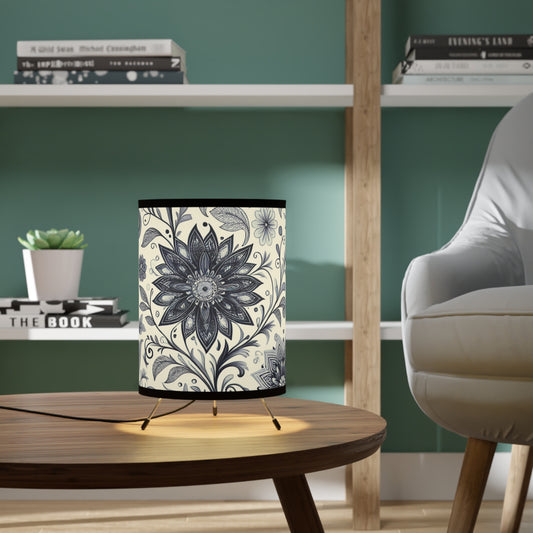 Elegant Floral Tripod Lamp, Home Decor, Accent Lighting, Modern Design, Bedroom Lighting, Living Room Decor, Unique Gift