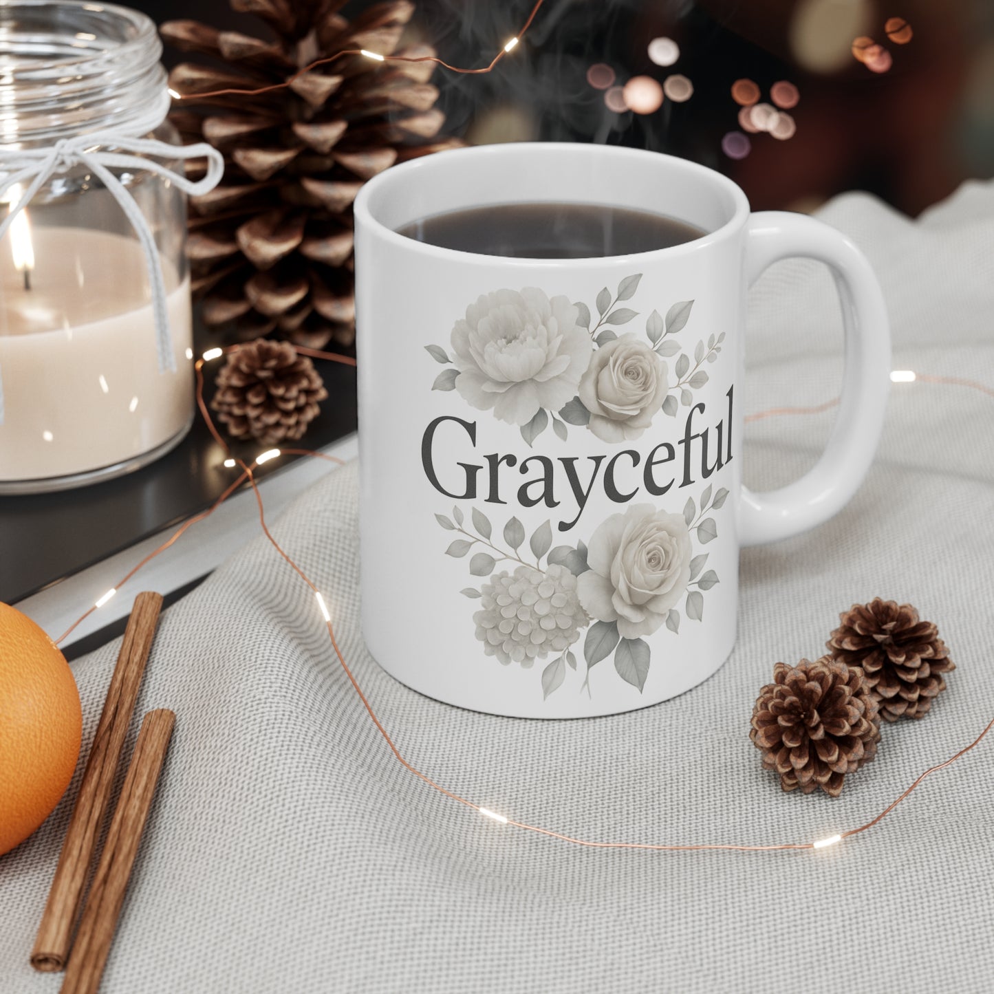 Floral Gratitude Mug | Perfect Gift for Tea Lovers, Coffee Enjoyment, Home Decor, Appreciation Gifts, Birthday Surprises