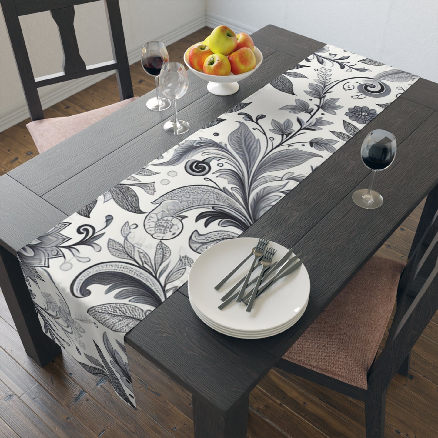 Elegant Floral Table Runner for Home Décor, Dining, Weddings, Parties, Outdoor Events, Gift Idea