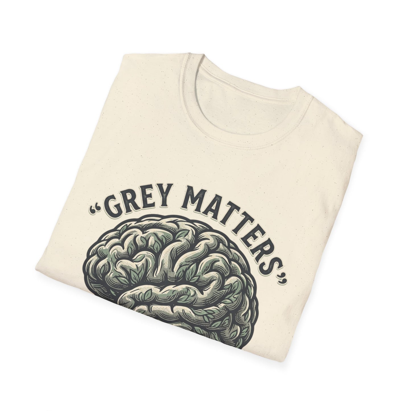 Grey Matters T-Shirt — Brain Tree Illustration Tee