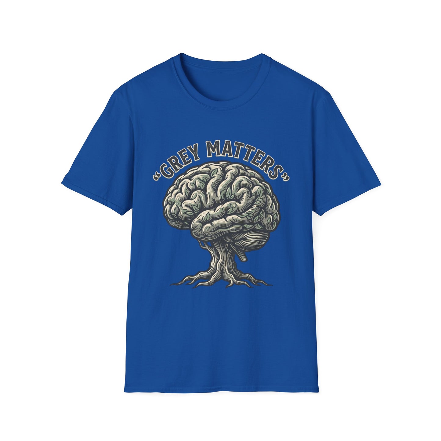 Grey Matters T-Shirt — Brain Tree Illustration Tee