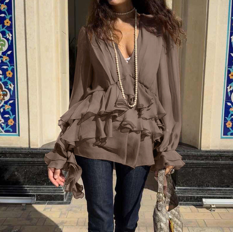 Chiffon Long Sleeve Shirt