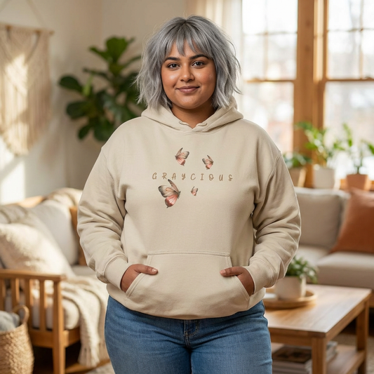 Butterfly Graphic Unisex Hoodie, Cozy Sweatshirt for Nature Lovers, Perfect Gift for Her, Birthday, Casual Wear, Spring Fashion