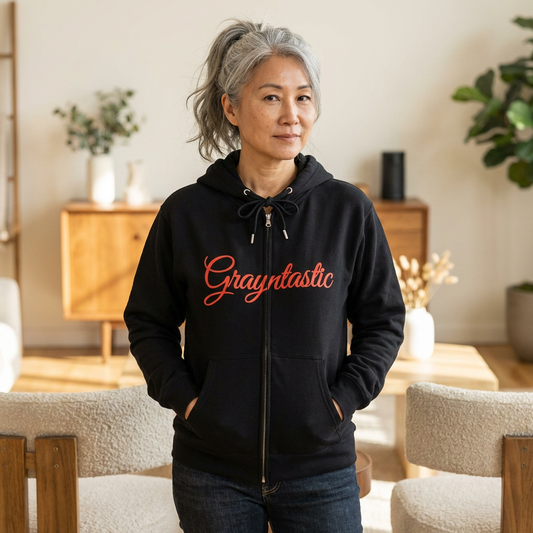 Grayntastic Zip Hoodie for Trendsetters, Cozy Unisex Sweatshirt, Holiday Gift, Casual Wear, Comfortable Layering Piece