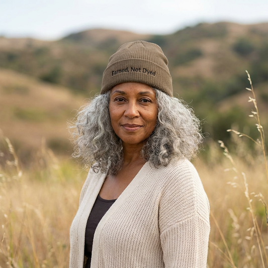 Earned, Not Dyed Cuff Beanie — Embroidered Political Statement Winter Hat