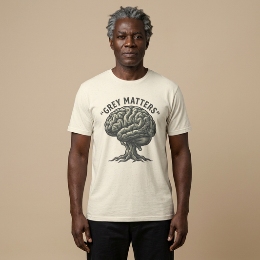 Grey Matters T-Shirt — Brain Tree Illustration Tee
