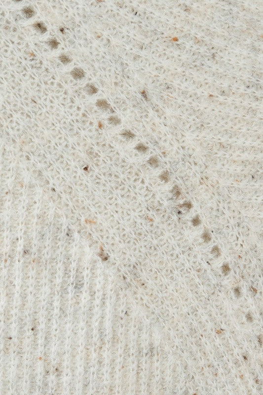 Plus Turtleneck Balloon Confetti Sweater Dress