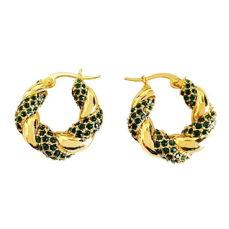 Zircon Earrings Graceful Earrings Design Sense