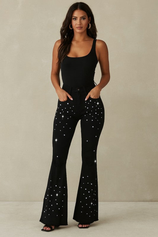 Starlit Glam Bell Bottom Jeans