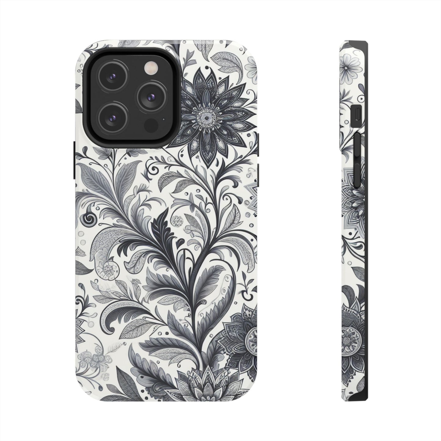 Floral Tough Phone Cases, Durable Phone Cover, Stylish Floral Design, Gift for Her, Trendy Tech Accessories, Birthday Present