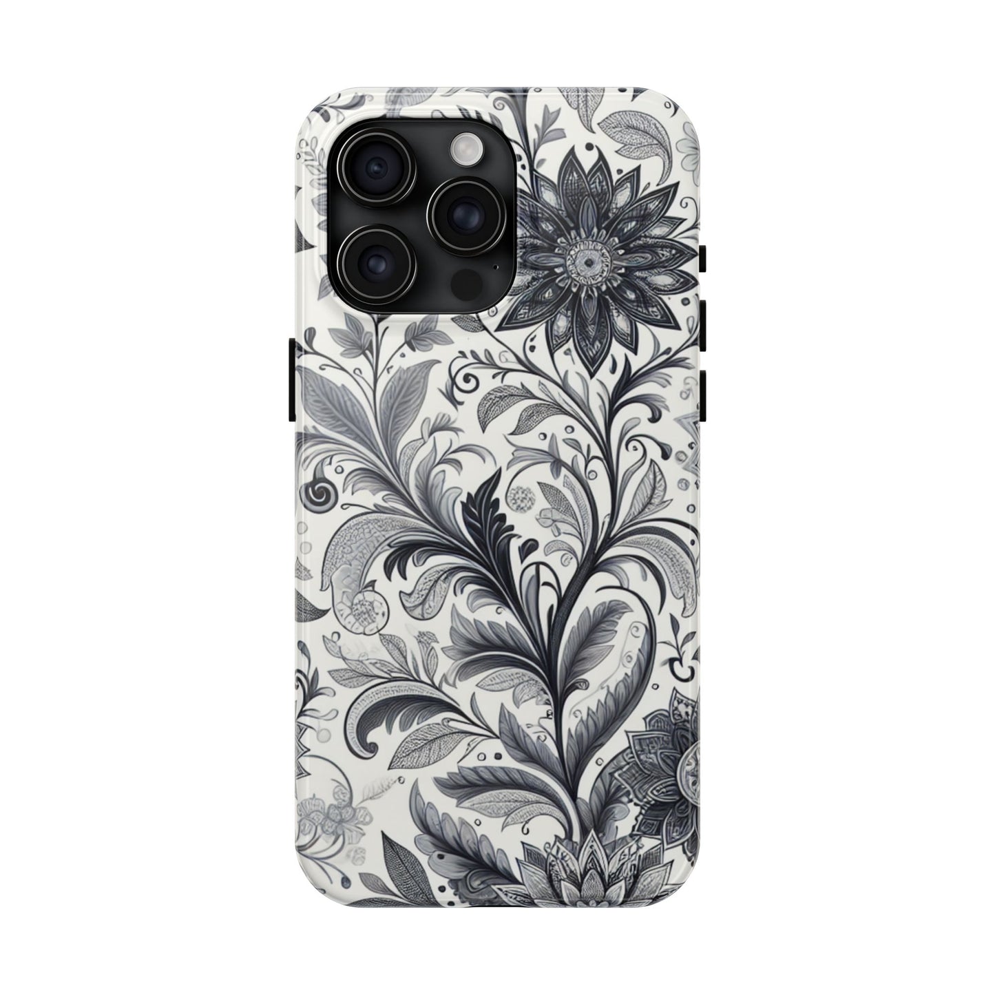 Floral Tough Phone Cases, Durable Phone Cover, Stylish Floral Design, Gift for Her, Trendy Tech Accessories, Birthday Present
