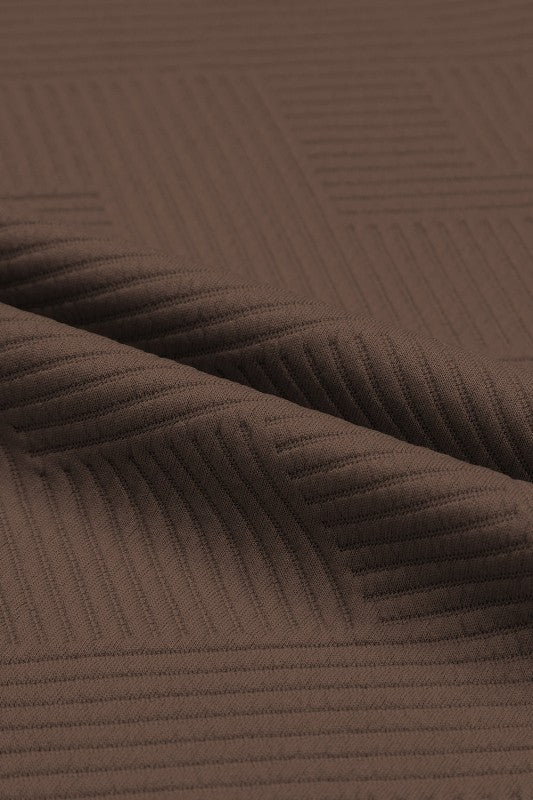 Solid Textured T-Shirt and Drawstring Pants Set