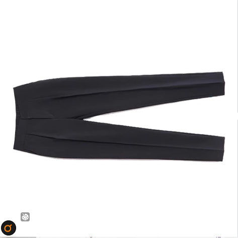 White Cropped Suit Pants High Waist Drooping Casual