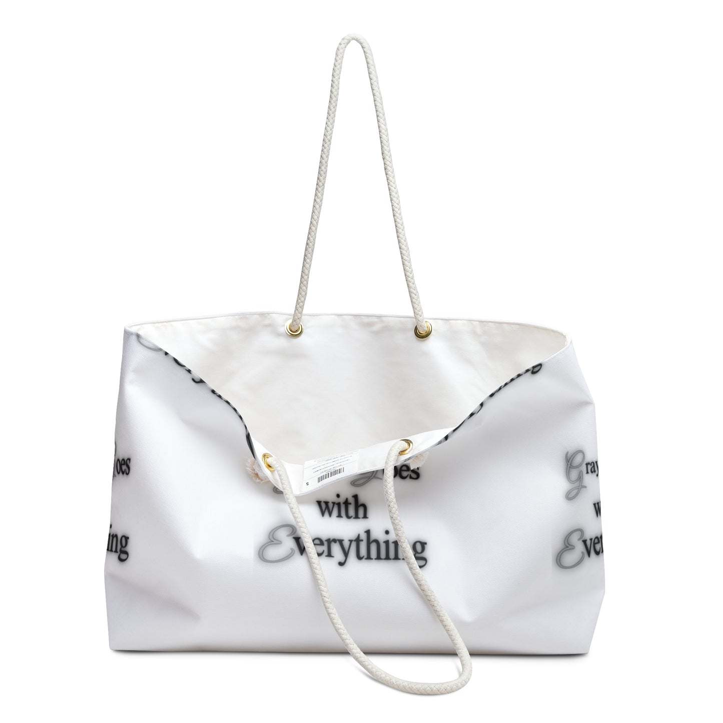 "Gray goes with everything" Weekender Bag