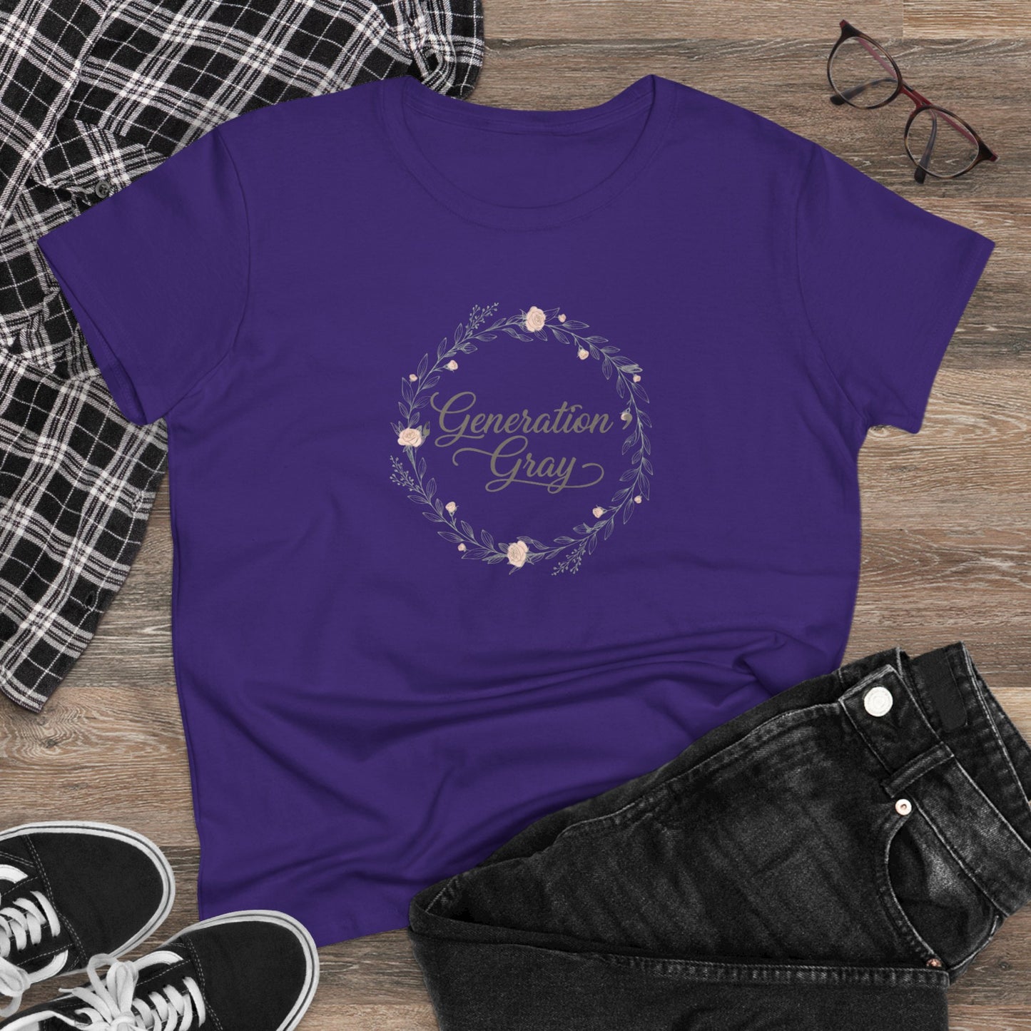 Generation Gray Floral Tee — Women's Tribute T‑Shirt