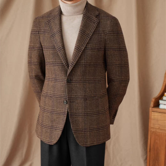 50 Wool Retro Italian Gentlemans Attire Warm High-End Tailored Suit jacket