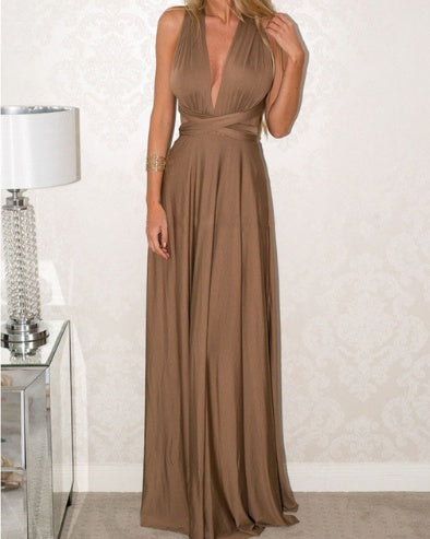 Women's  Long Party Dress Club Floor-Length Summer Backless Bandage Maxi Dress Multiway Boho Women Dress