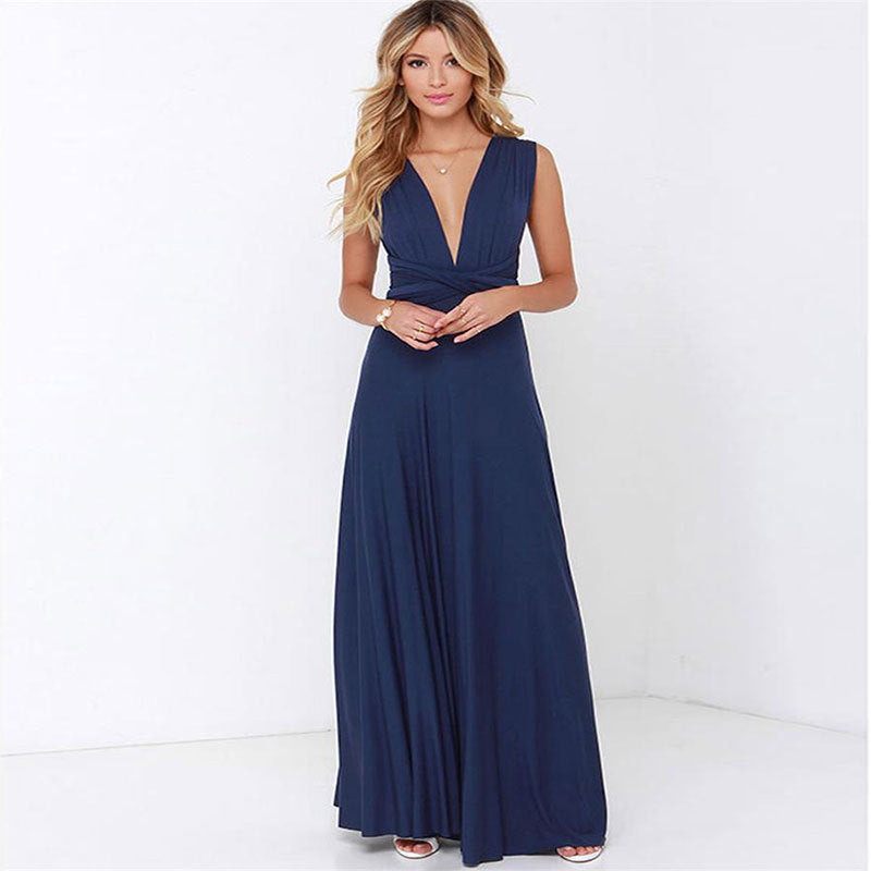 Women's  Long Party Dress Club Floor-Length Summer Backless Bandage Maxi Dress Multiway Boho Women Dress