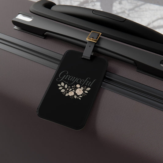Elegant Floral Luggage Tag, Travel Accessory, Customizable Gift, Travel Essentials, Adventure Tag, Floral Design