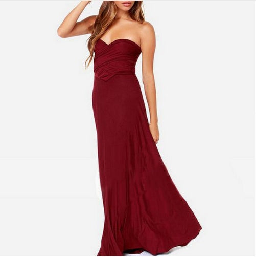 Women's  Long Party Dress Club Floor-Length Summer Backless Bandage Maxi Dress Multiway Boho Women Dress