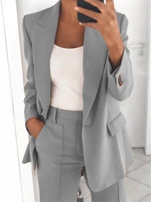 Polo Collar Cardigan Graceful Suit Jacket