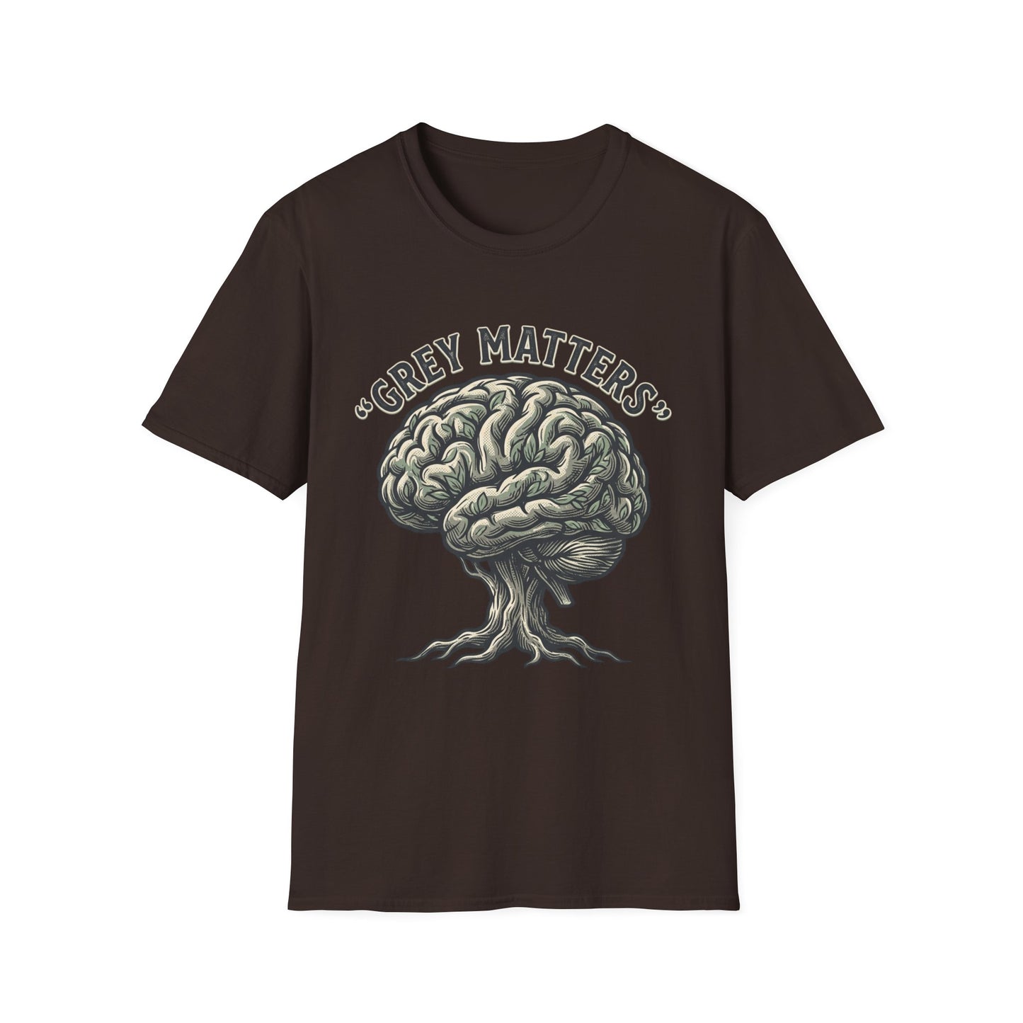 Grey Matters T-Shirt — Brain Tree Illustration Tee