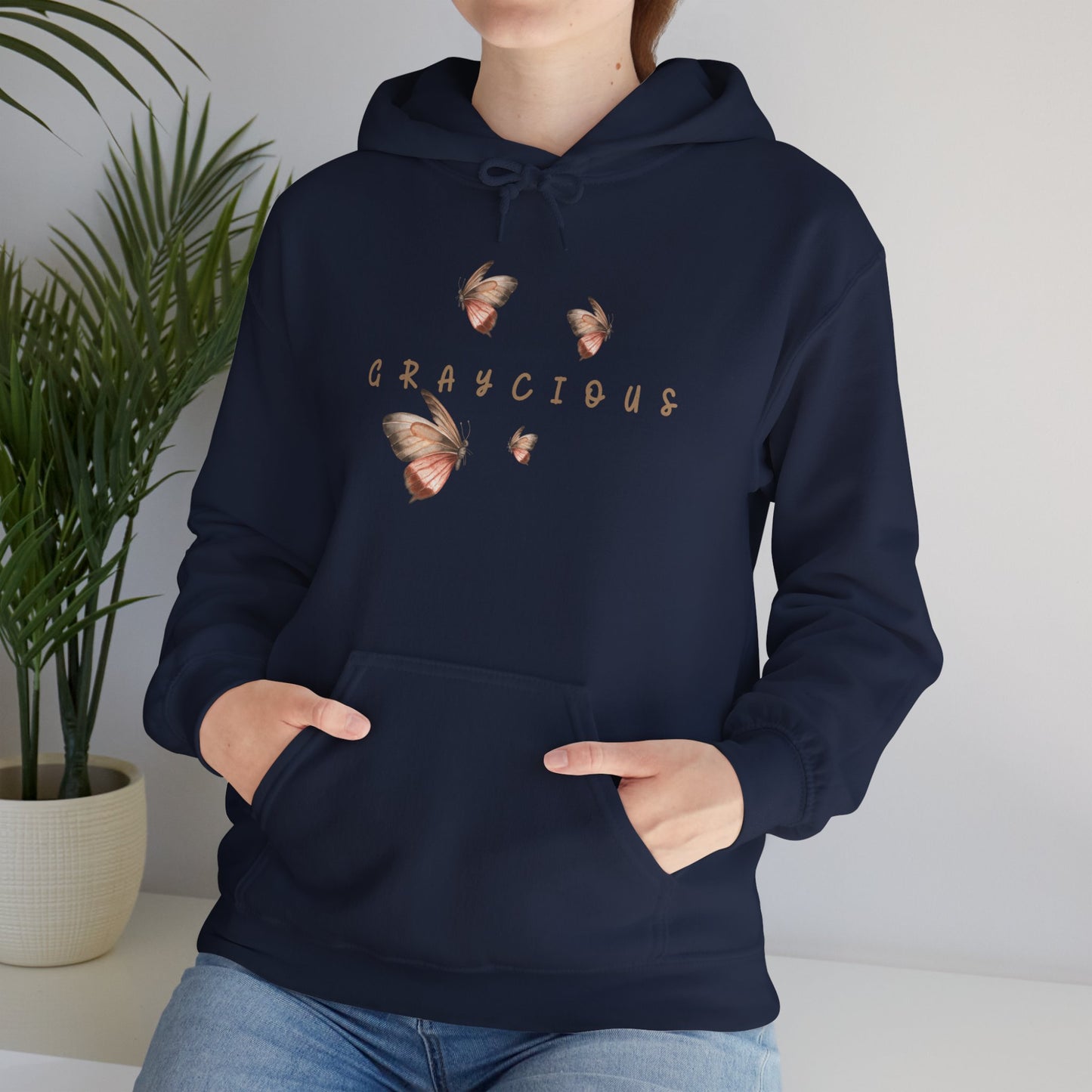 Butterfly Graphic Unisex Hoodie, Cozy Sweatshirt for Nature Lovers, Perfect Gift for Her, Birthday, Casual Wear, Spring Fashion
