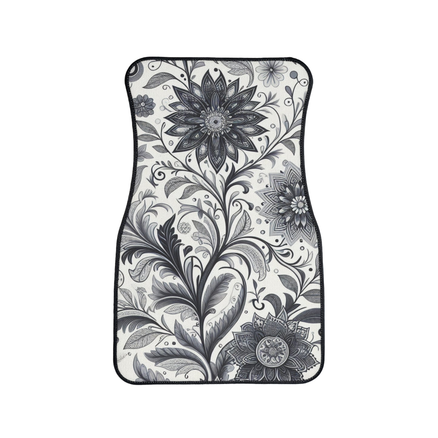 Floral Car Floor Mats, Elegant Auto Accessories, Flower Print Mats, Car Decor, Gift for Car Lovers, Home Decor