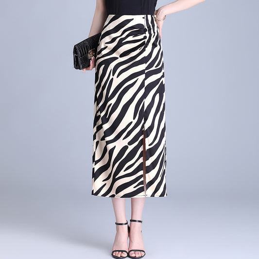 Women's High Waist Hip Split Fashion Sense Temperament Long Skirt