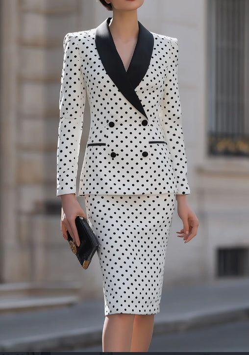 Paris Polka Dot Suit Skirt
