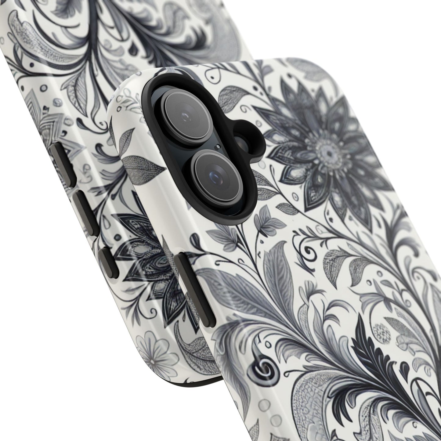 Floral Tough Phone Cases, Durable Phone Cover, Stylish Floral Design, Gift for Her, Trendy Tech Accessories, Birthday Present