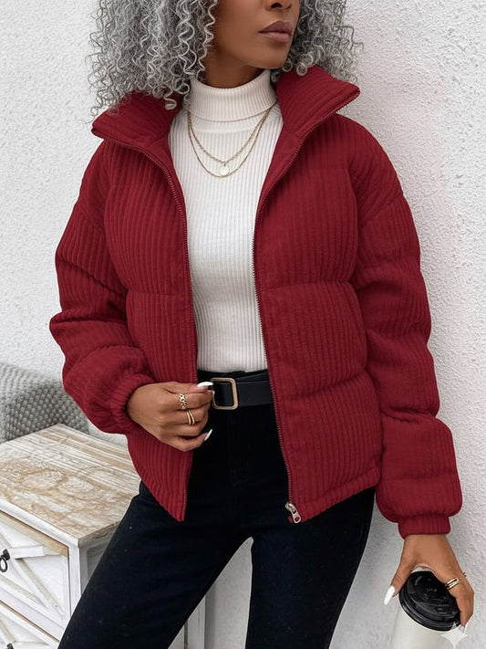 Women's Thickened Plus Size Short Corduroy Cotton Coat Jacket